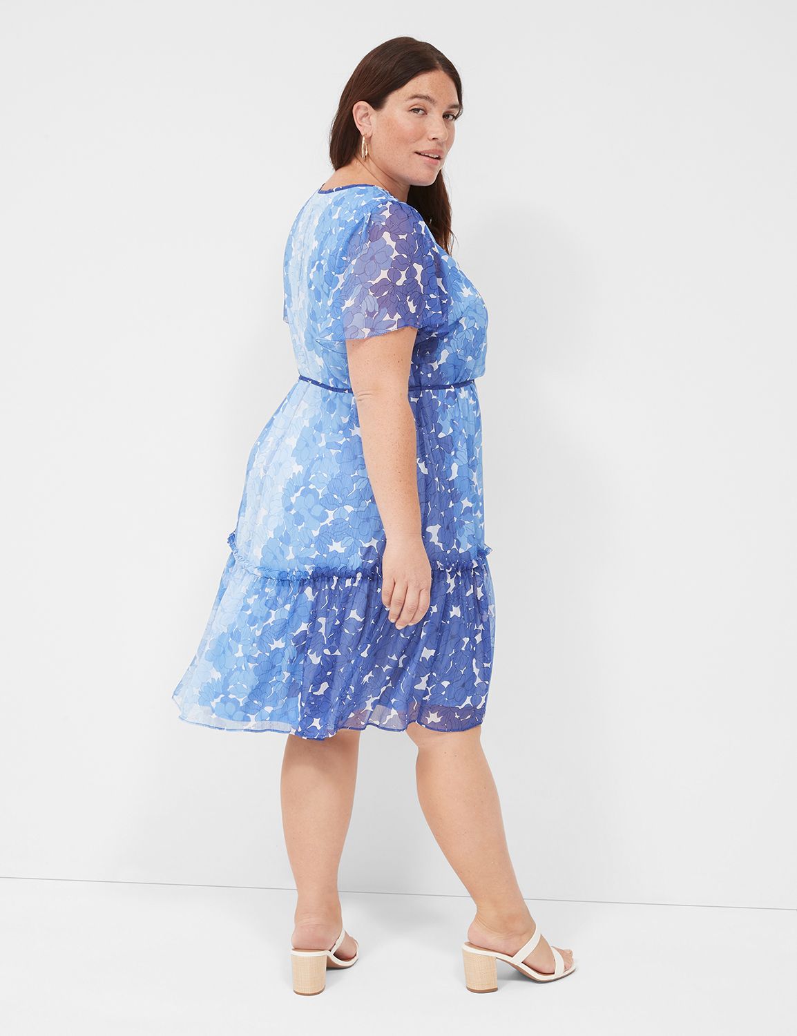 Girls Flutter Sleeve Dress Floral Prints Dresses For Big Girls Summer Dresses Kids Elegant Dress Kid Girls Casual Outfits Clothing Girl Beach Dress