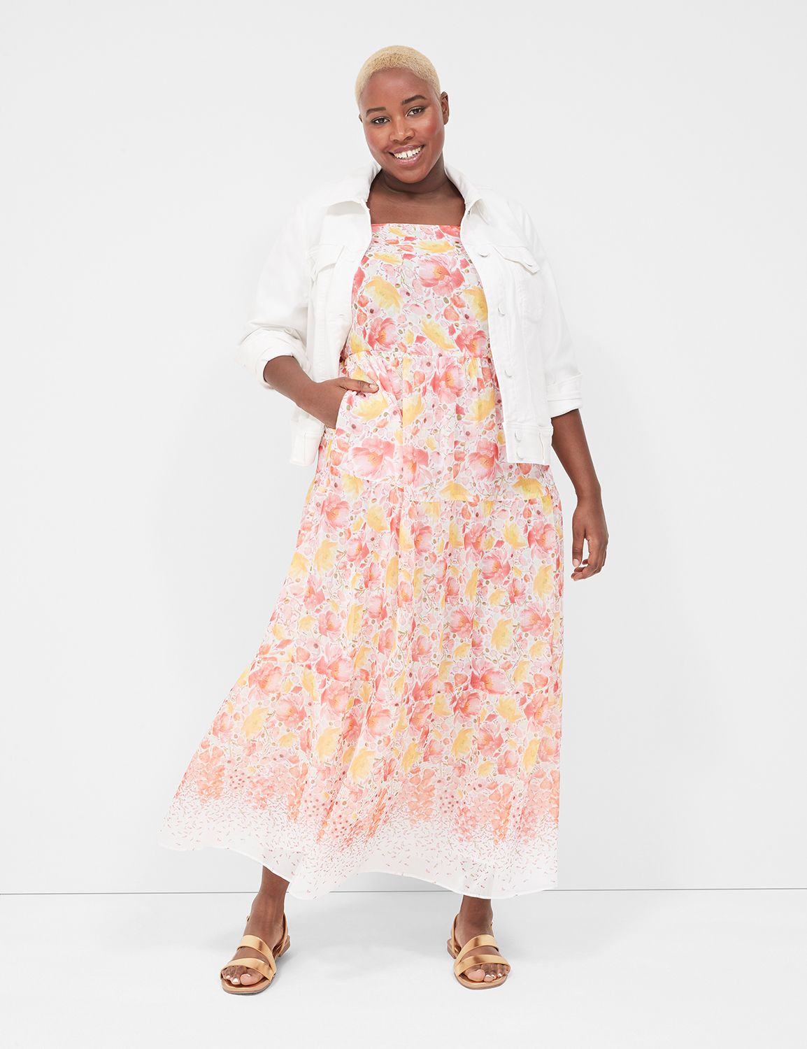 Sleeveless Tie Strap Tiered Maxi 11 Product Image 4