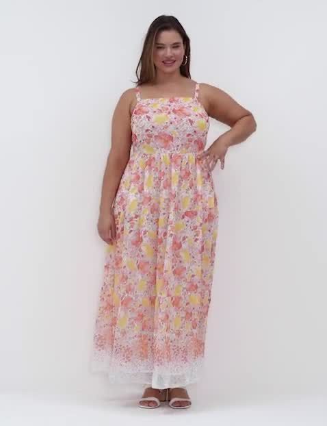 Sleeveless Tie Strap Tiered Maxi 11 image number 0