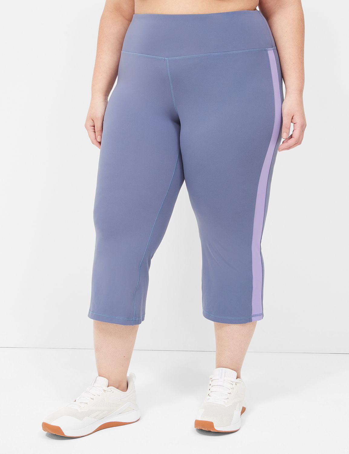 RUNNER ISLAND Womens Plus Size Workout Capris with Tummy Control, Pocket,  Trendy Lattice & Stretch at  Women's Clothing store