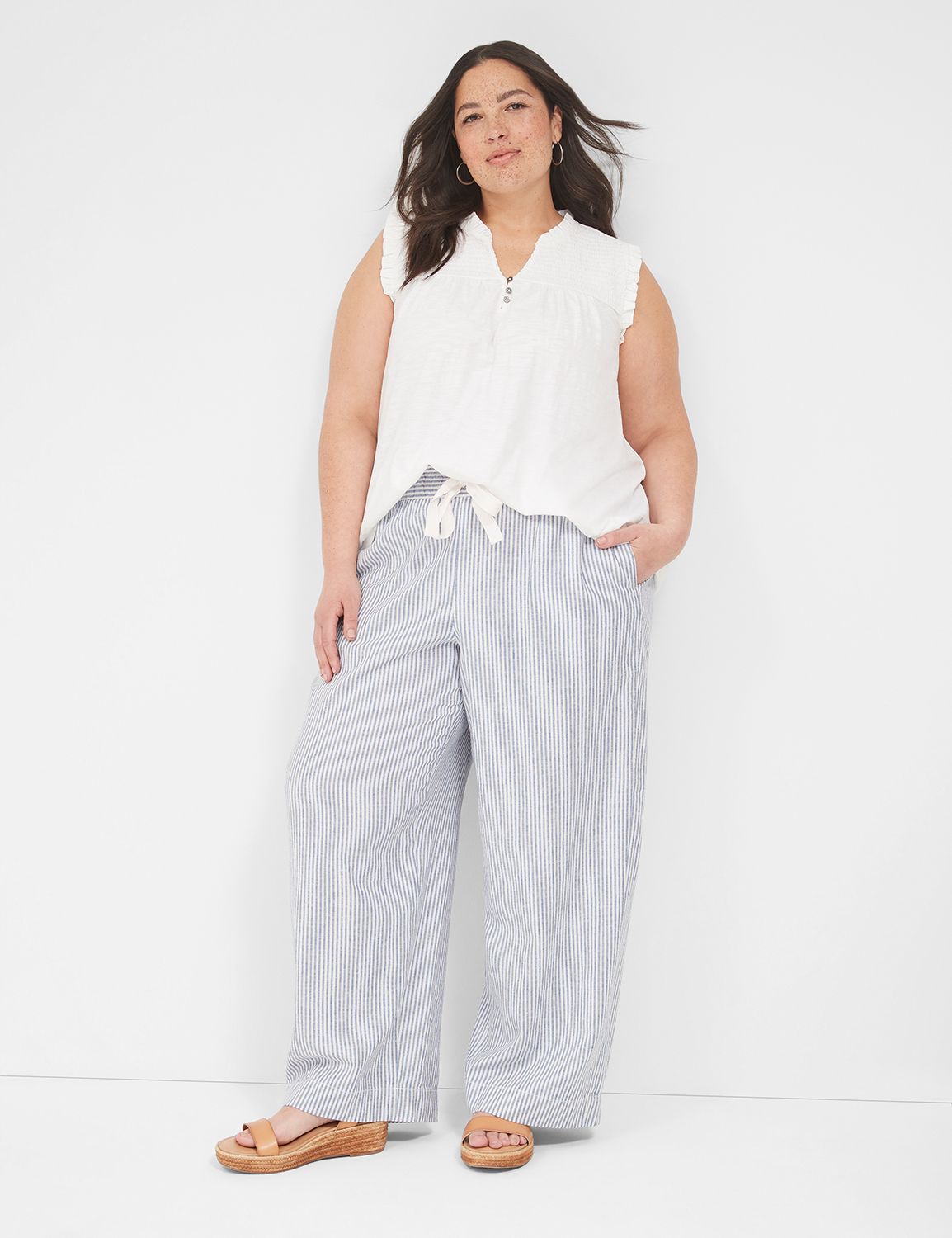 Swing Sleeveless Ruffle Notch Neck Product Image 3