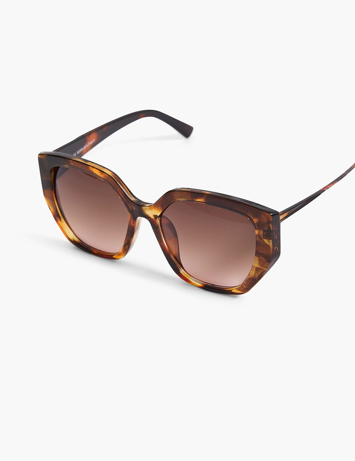 Tortoiseshell Print Cateye Sunglasses