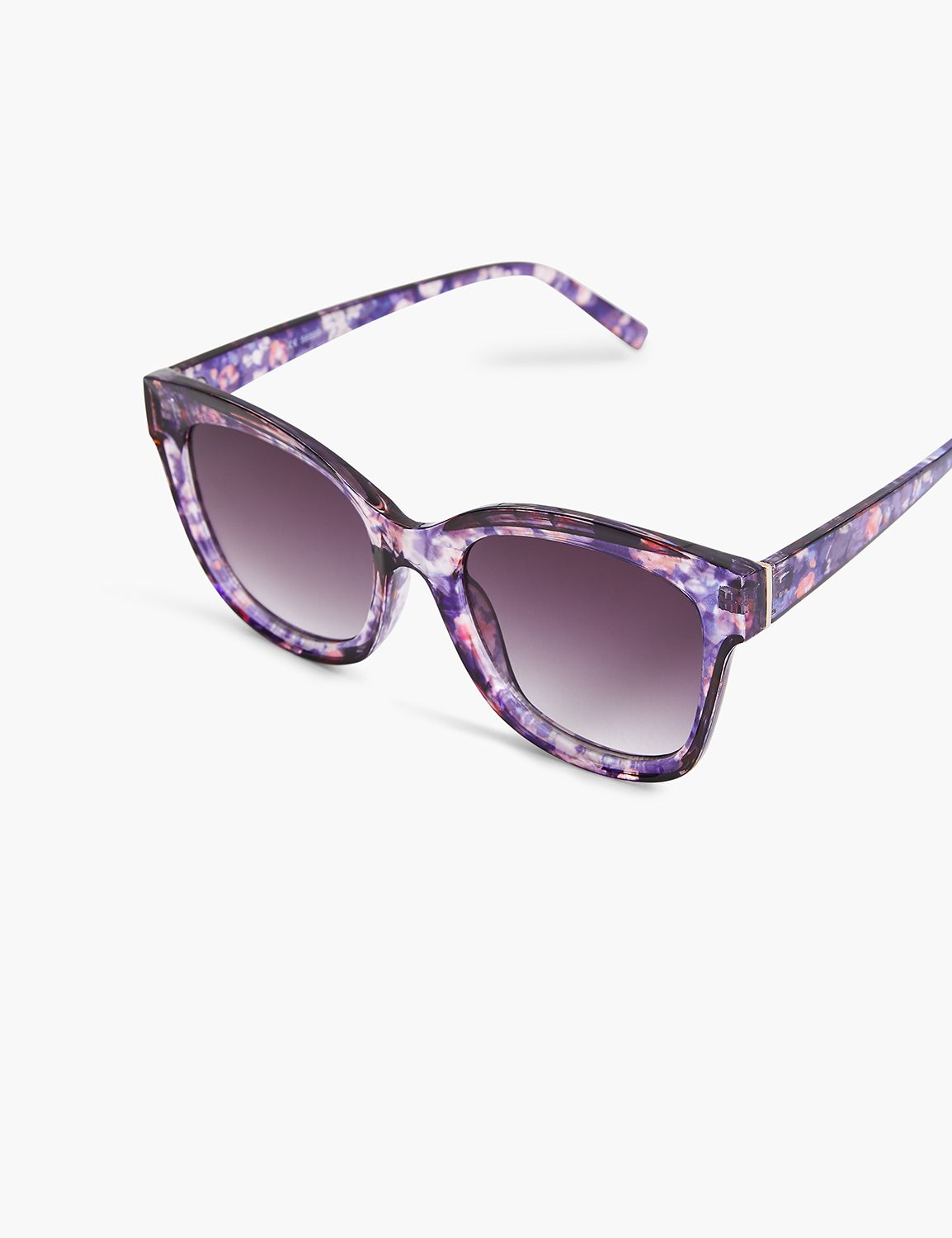 Purple Floral Cateye Sunglasses
