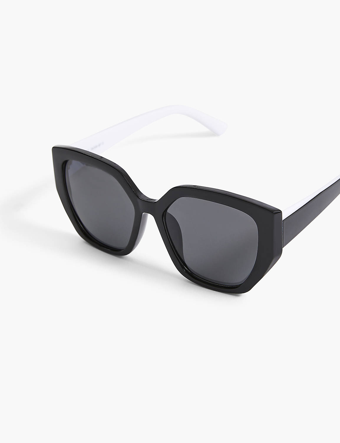 Black with White Arms Cat Eye Sungl Product Image 1