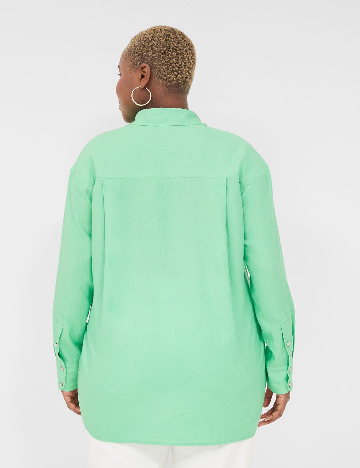 Relaxed Long Sleeve Button Down - Blue Wash main image 1