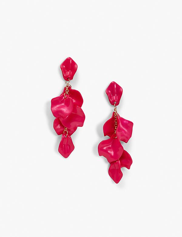 Pink Petal Drop Earrings