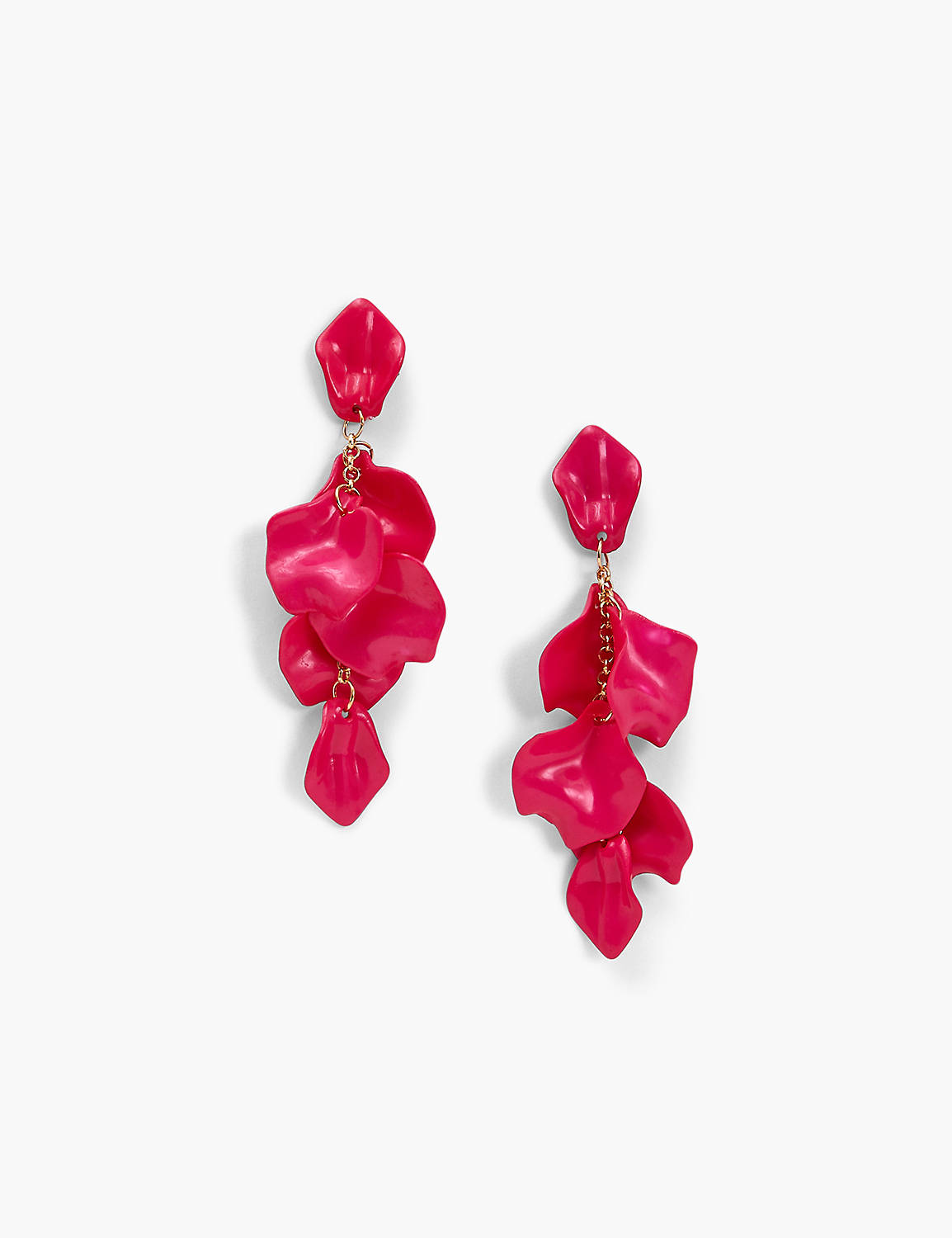 Hot Pink Petal Drop Earrings Product Image 1