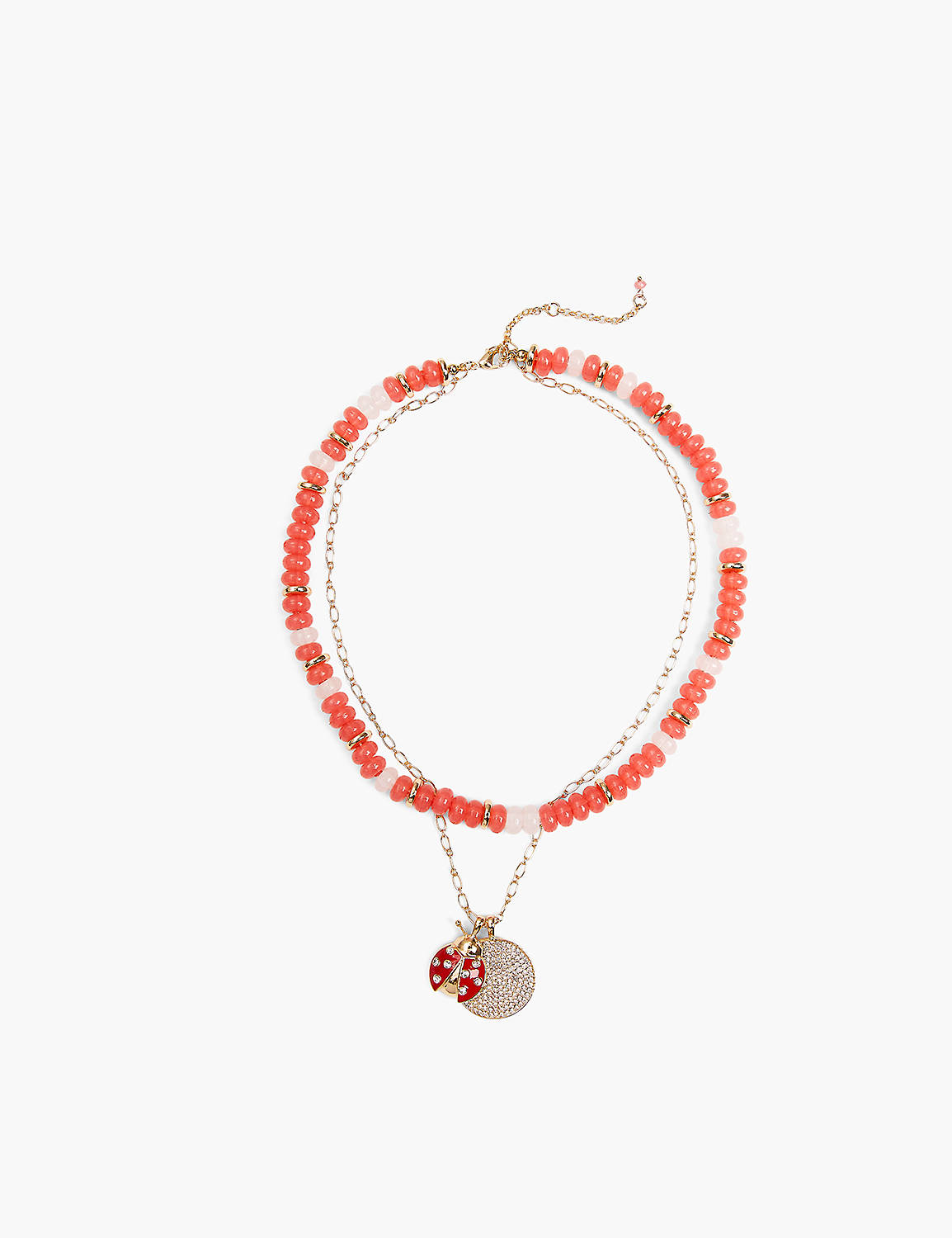 Beaded Ladybug Layered Necklace Product Image 1