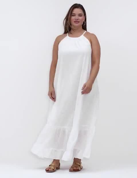 Bare Halter Tiered Maxi 1139723 LaneBryant