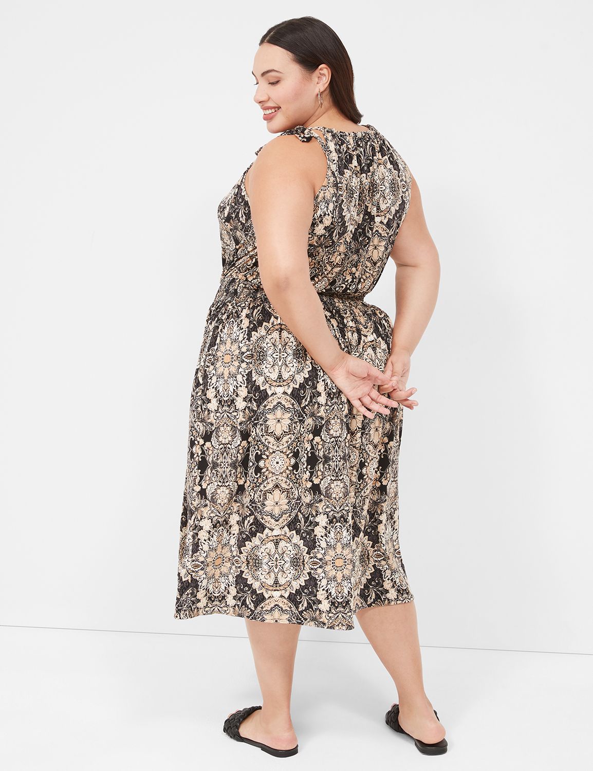 Plus Size Animal Print Smocked Tiered Dress - ONLINE EXCLUSIVE