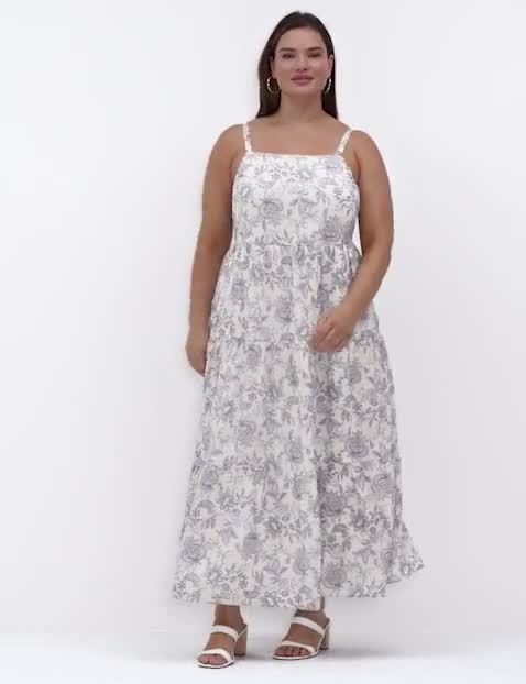 V-Neck Tiered Maxi Cami Dress main image 1