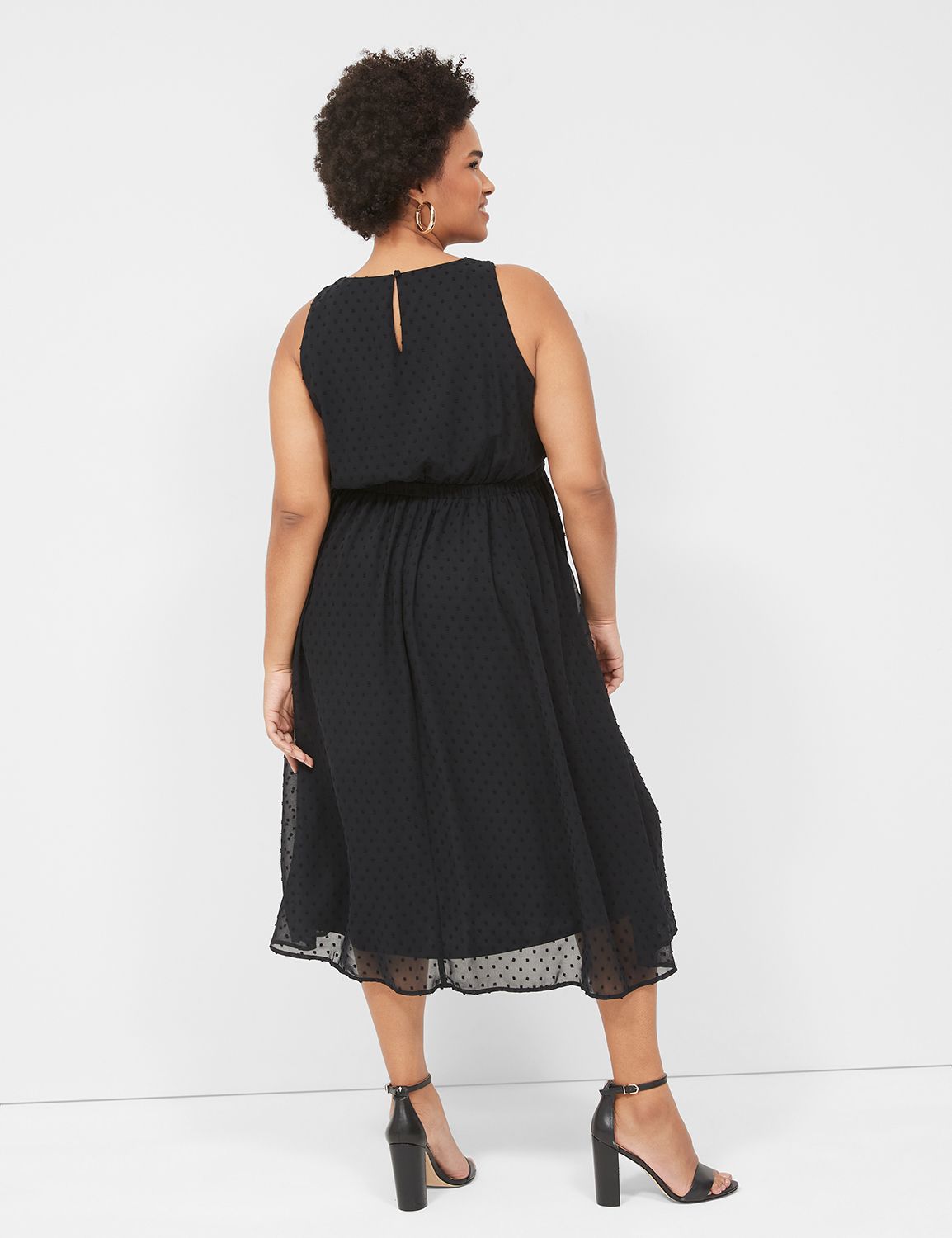 crew neck fit and flare dress Ralph Lauren Lace-Trim Tank Dress main image 1