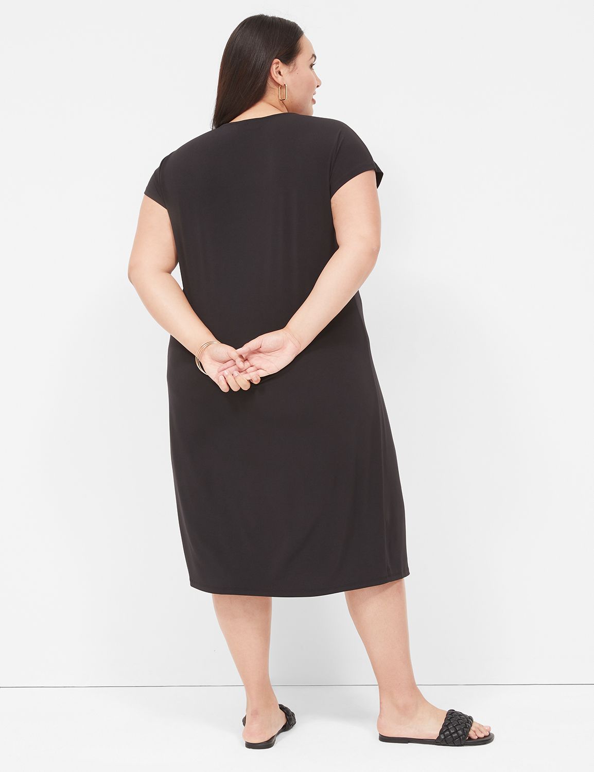 Buy Feellib Women's Plus Size Quarter Sleeve Shirt Dress 2X-Large Charcoal  Stretch Waist Online at desertcartSeychelles