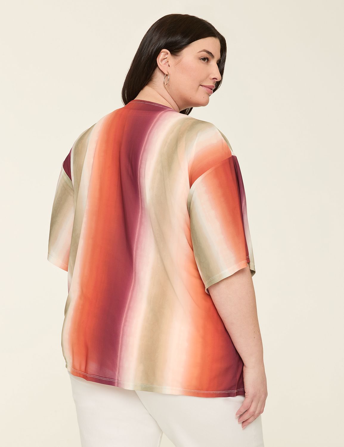 Kimono-Sleeve Tie-Front Mesh Overpiece