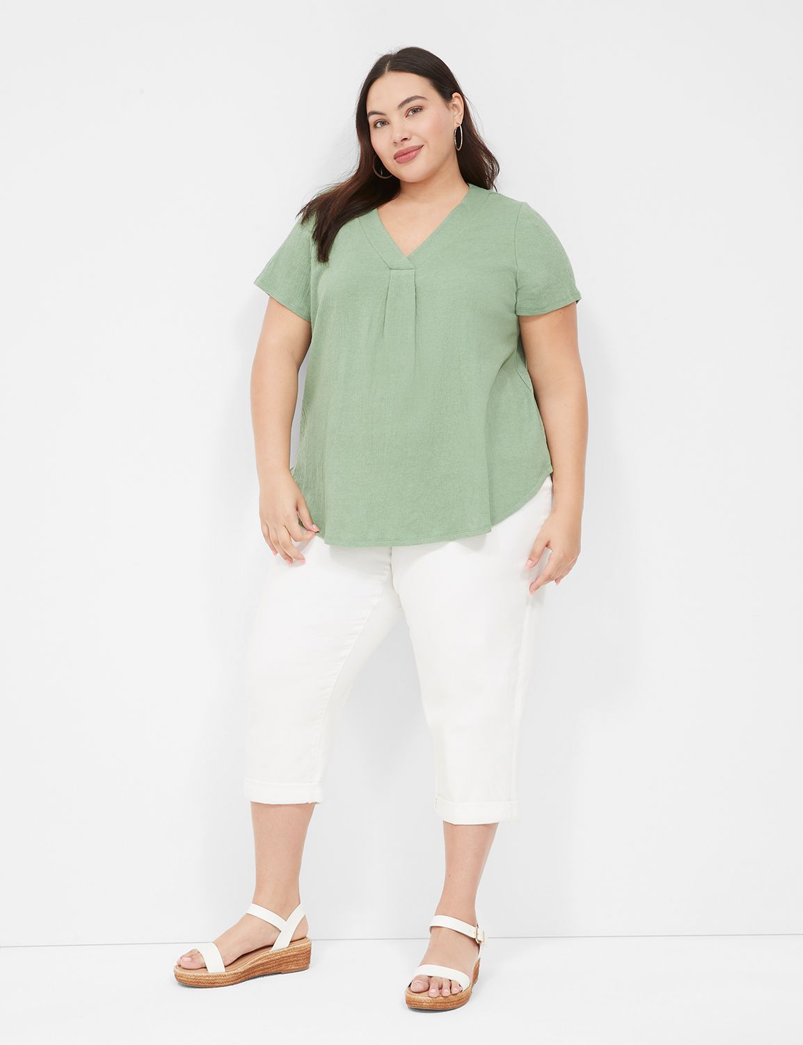 Casual Classic Short Sleeve Vneck T Product Image 3