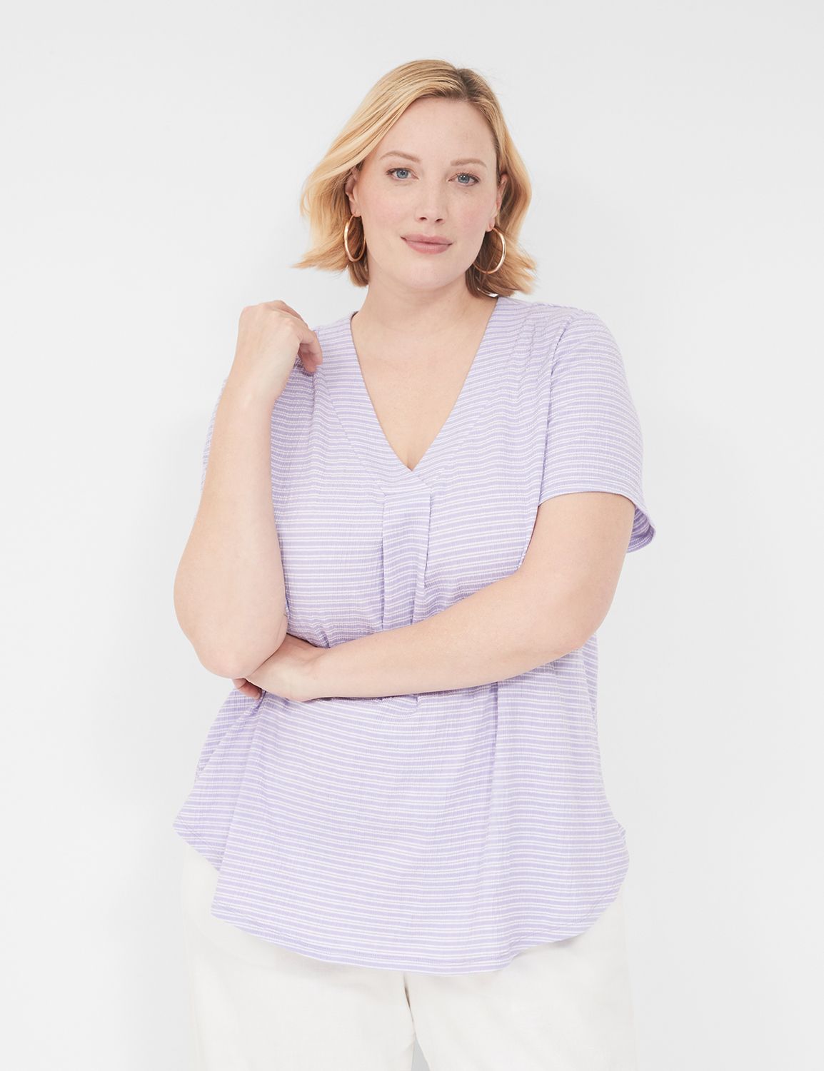 Casual Classic Short Sleeve Vneck T Product Image 1