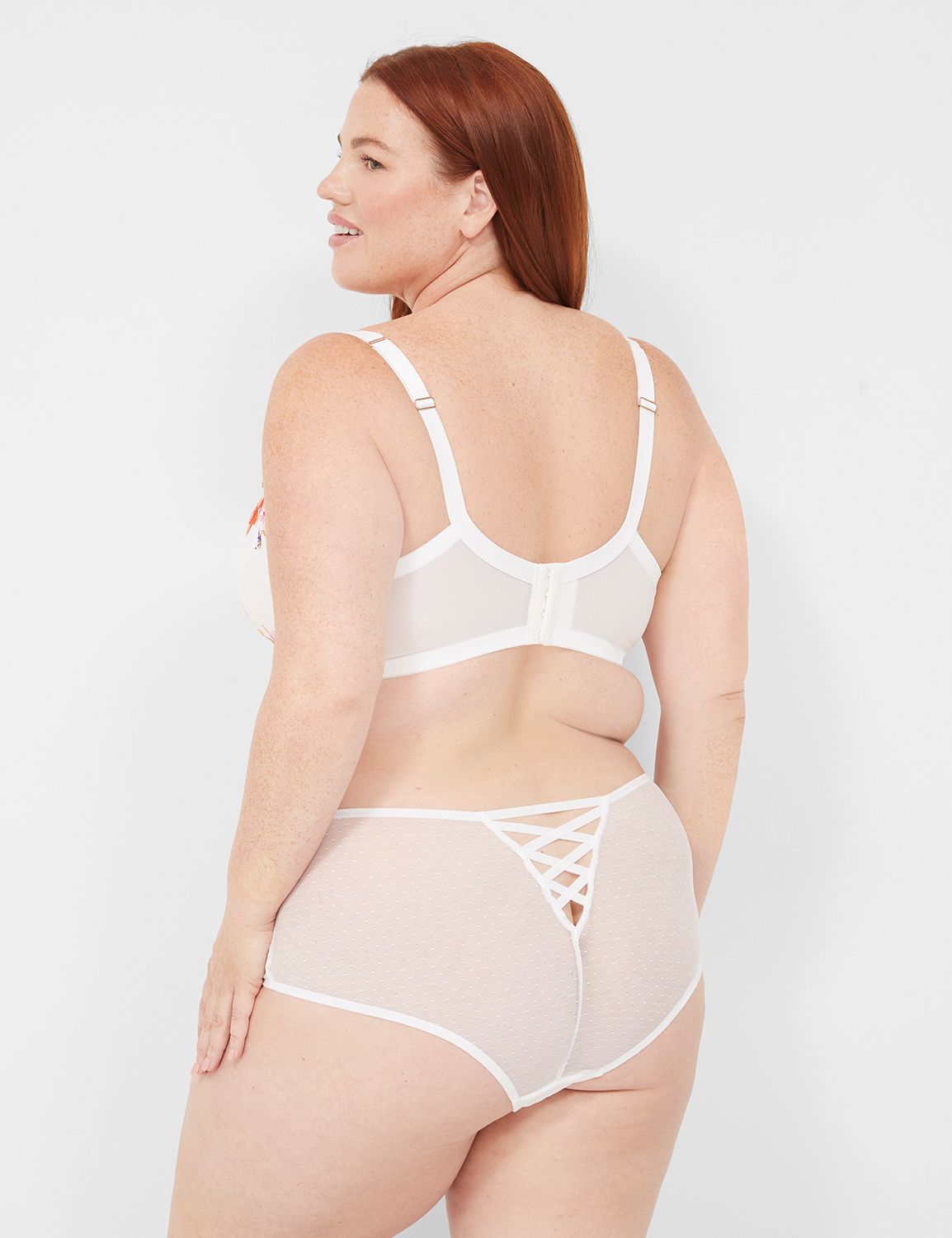 Digital Print Lace Cheeky Brief Panty | LaneBryant