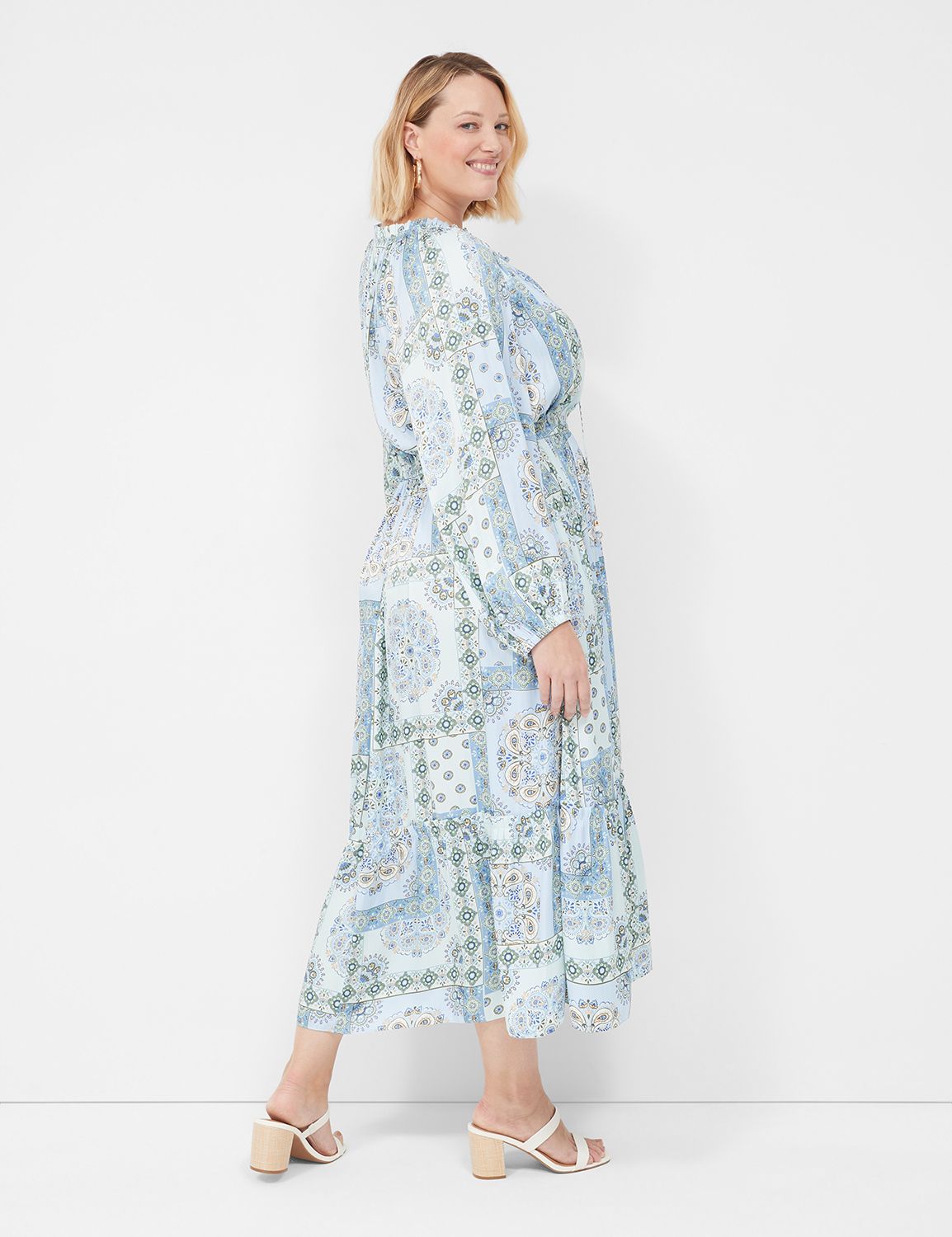 Anaya With Love Damen Midaxi-Kleid Mit Spitzeneinsatz - Lila Blumenprint, Langärmlig, Für Hochzeit & Abend
