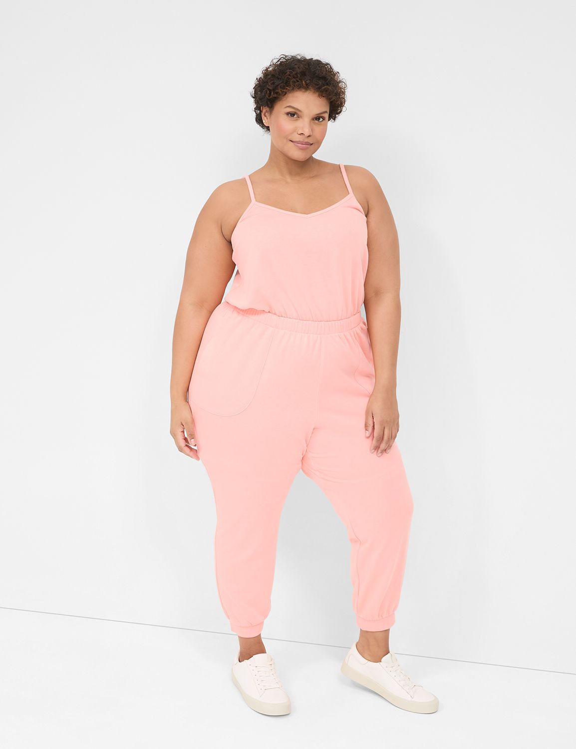 LIVI Sleeveless French Terry Jumpsuit