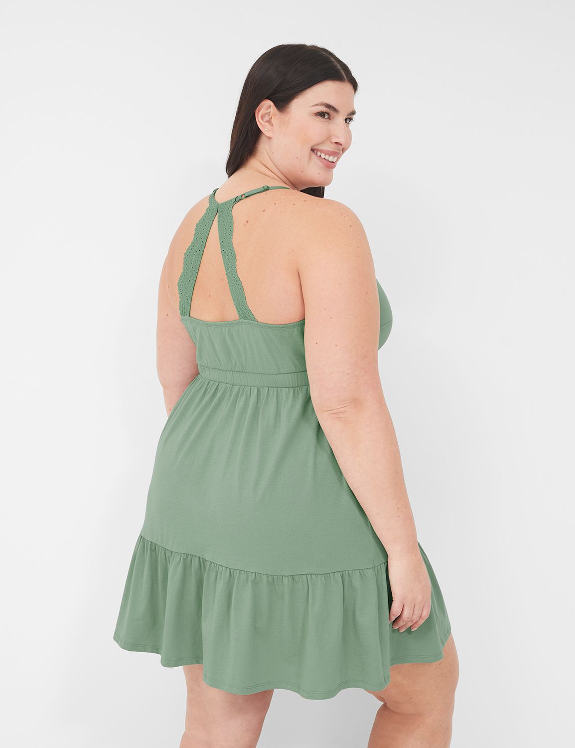 Comfy Cotton Strappy-Back Chemise | LaneBryant