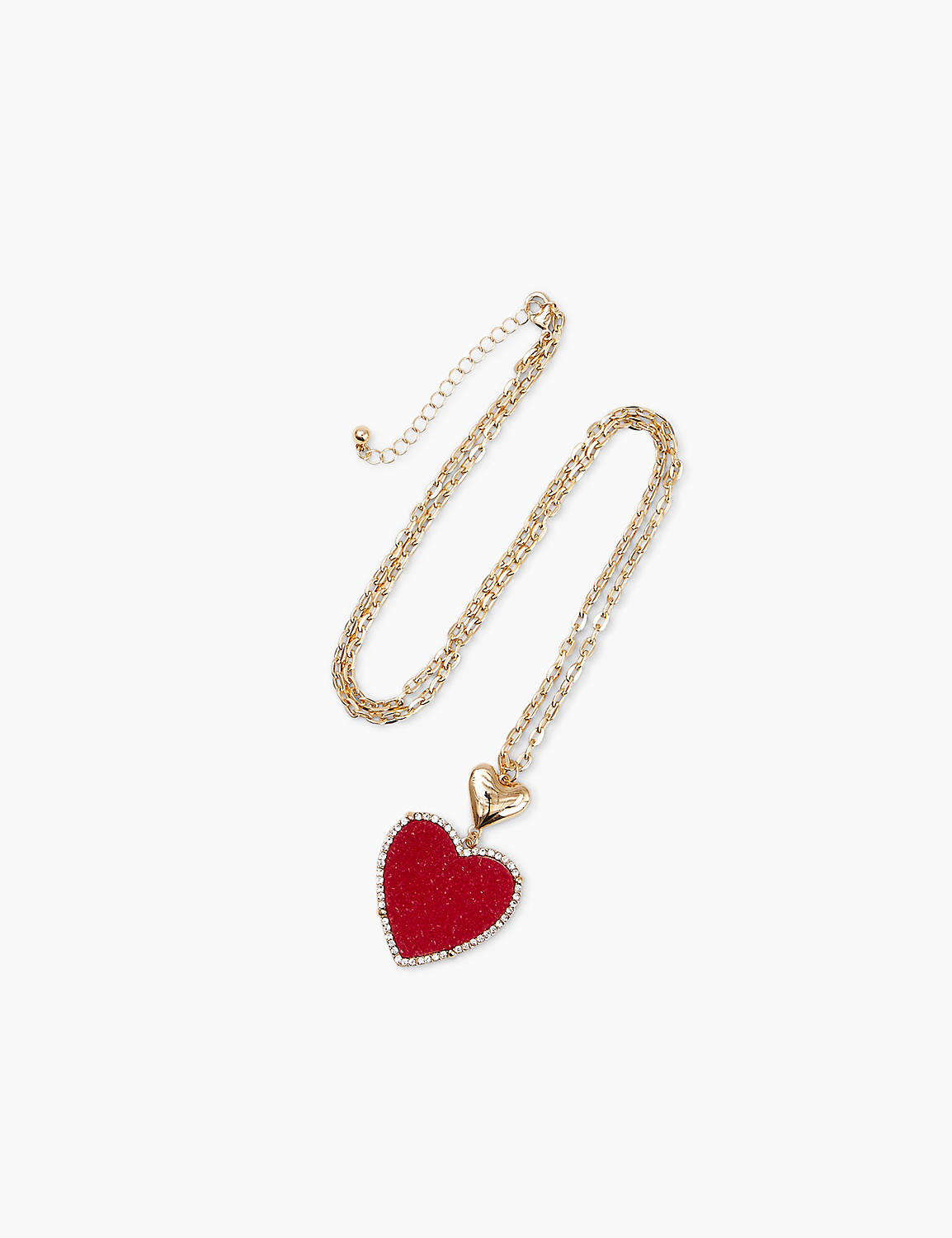 Druzy Heart Pendant Necklace Product Image 1