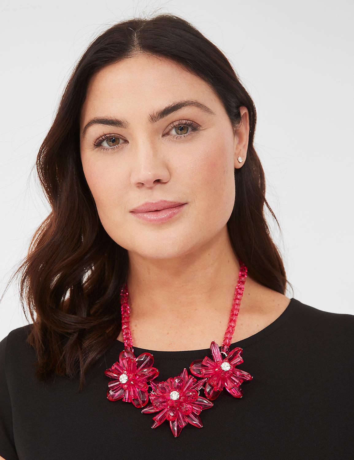 Hot Pink Floral Statment Necklace Product Image 1