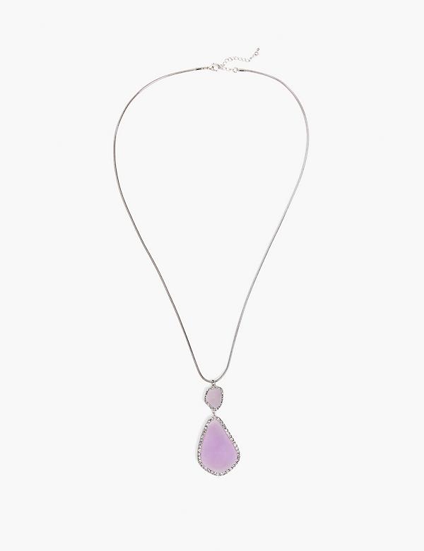 Purple Druzy Pendant Necklace