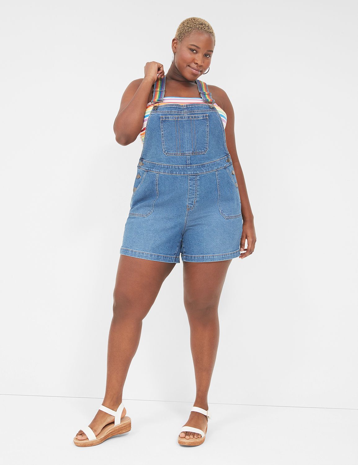 Pride Boyfriend Short Denim Overall