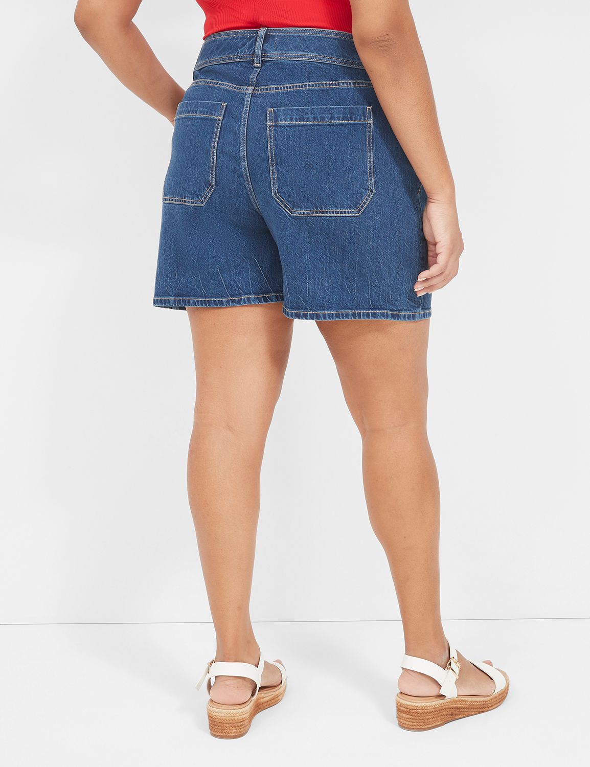 *HIGH RISE BELTED UTILITY SHORT - L Product Image 2