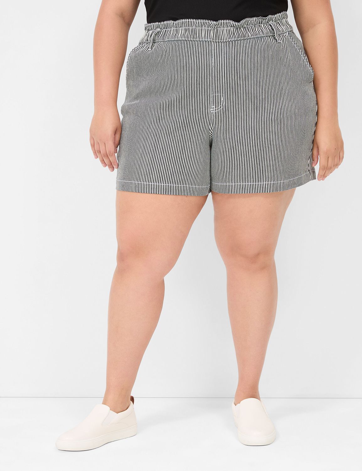 Pull-On Fit High-Rise Jean Short