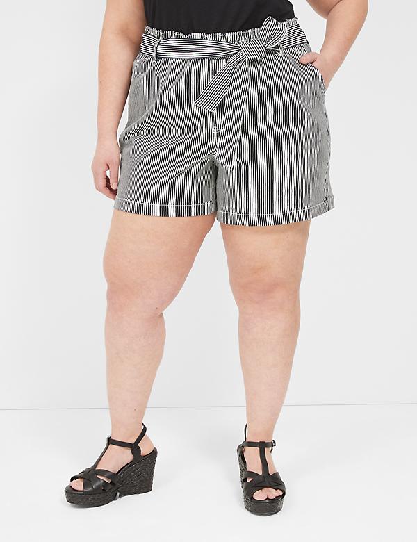 Pull-On Fit High-Rise Jean Short