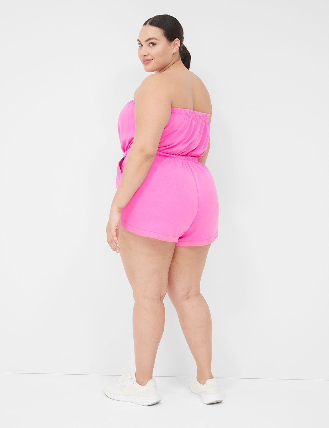 LIVI Strapless Pull-On French Terry Romper