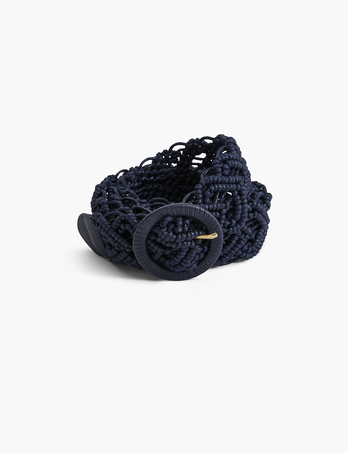 1142291 MACRAME BELT W/FAUX LEATHER Product Image 1