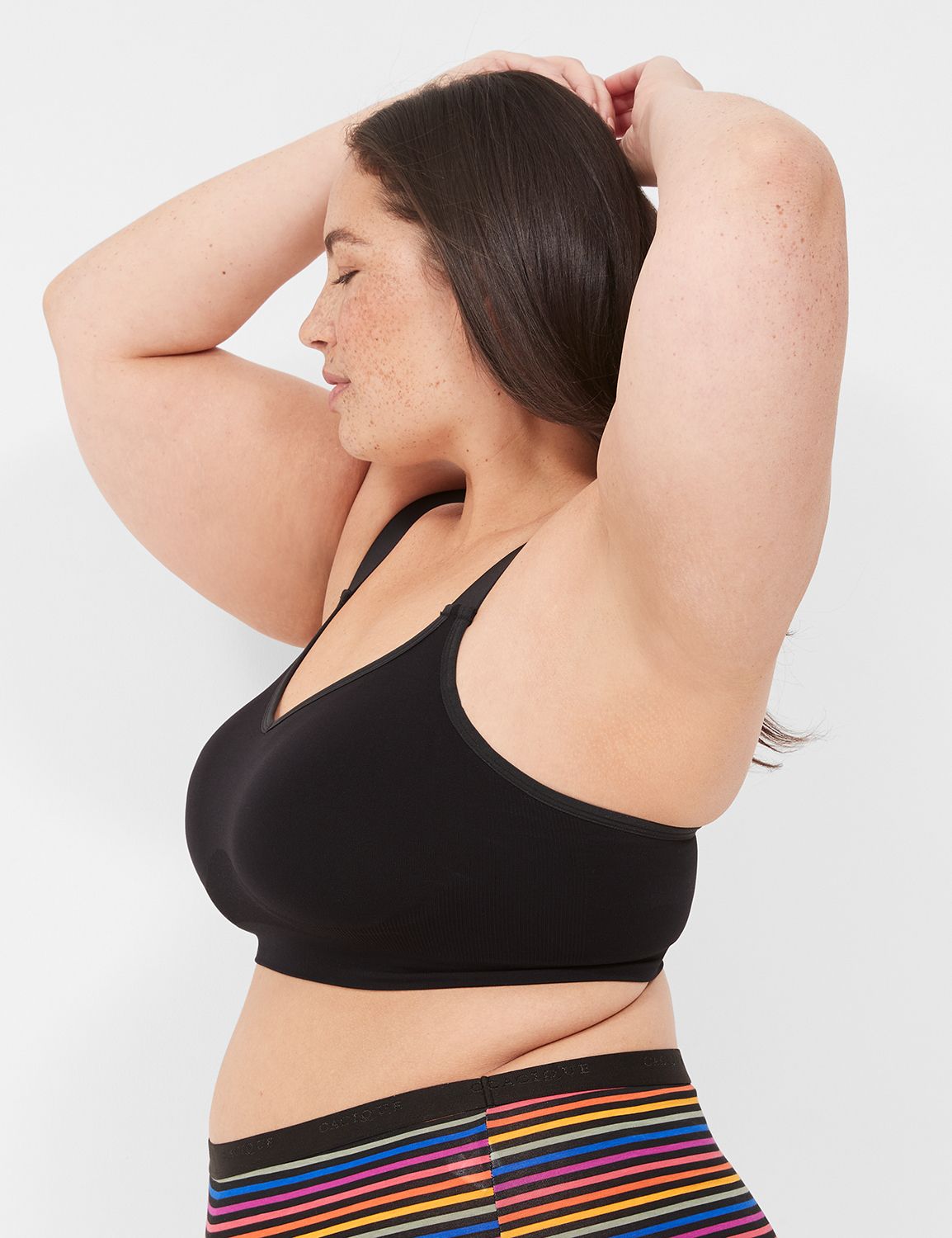 Seamless Scoop Bralette Multi Strap LaneBryant