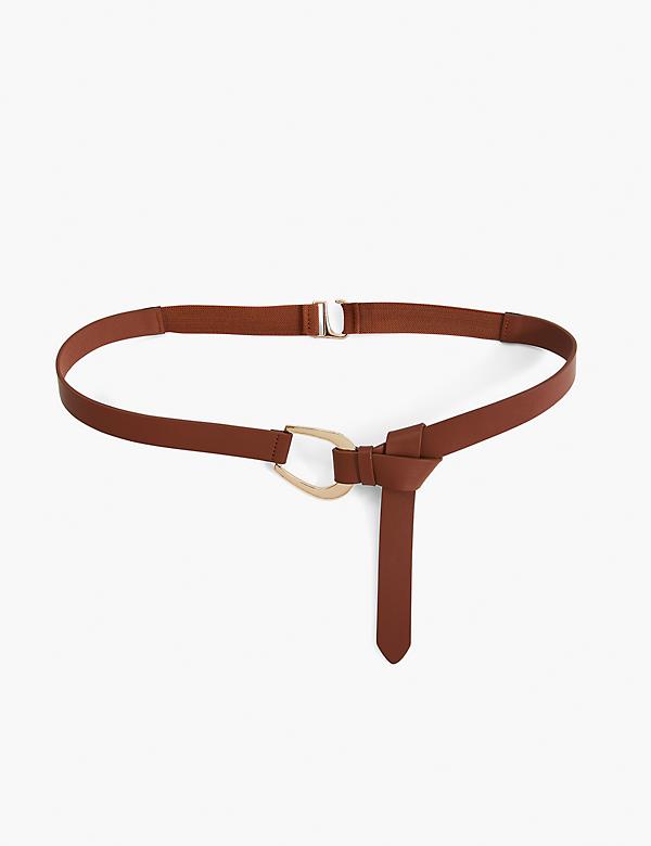 Faux-Leather Loop Knot Belt