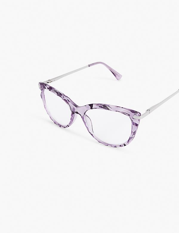 Purple Textured Cateye Reading Glasses