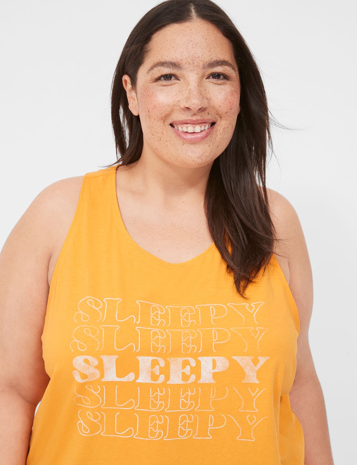 Comfy Cotton Racerback Tank & Short PJ Set | LaneBryant