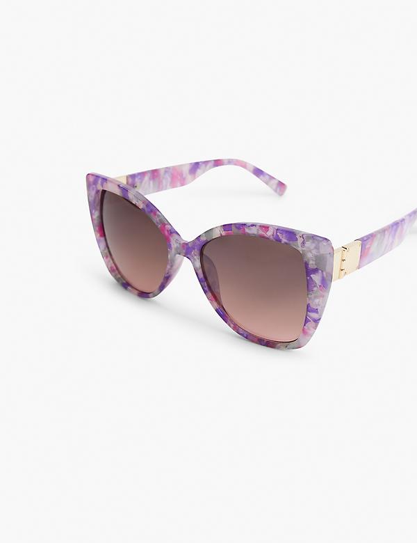 Purple Marble Cateye Sunglasses