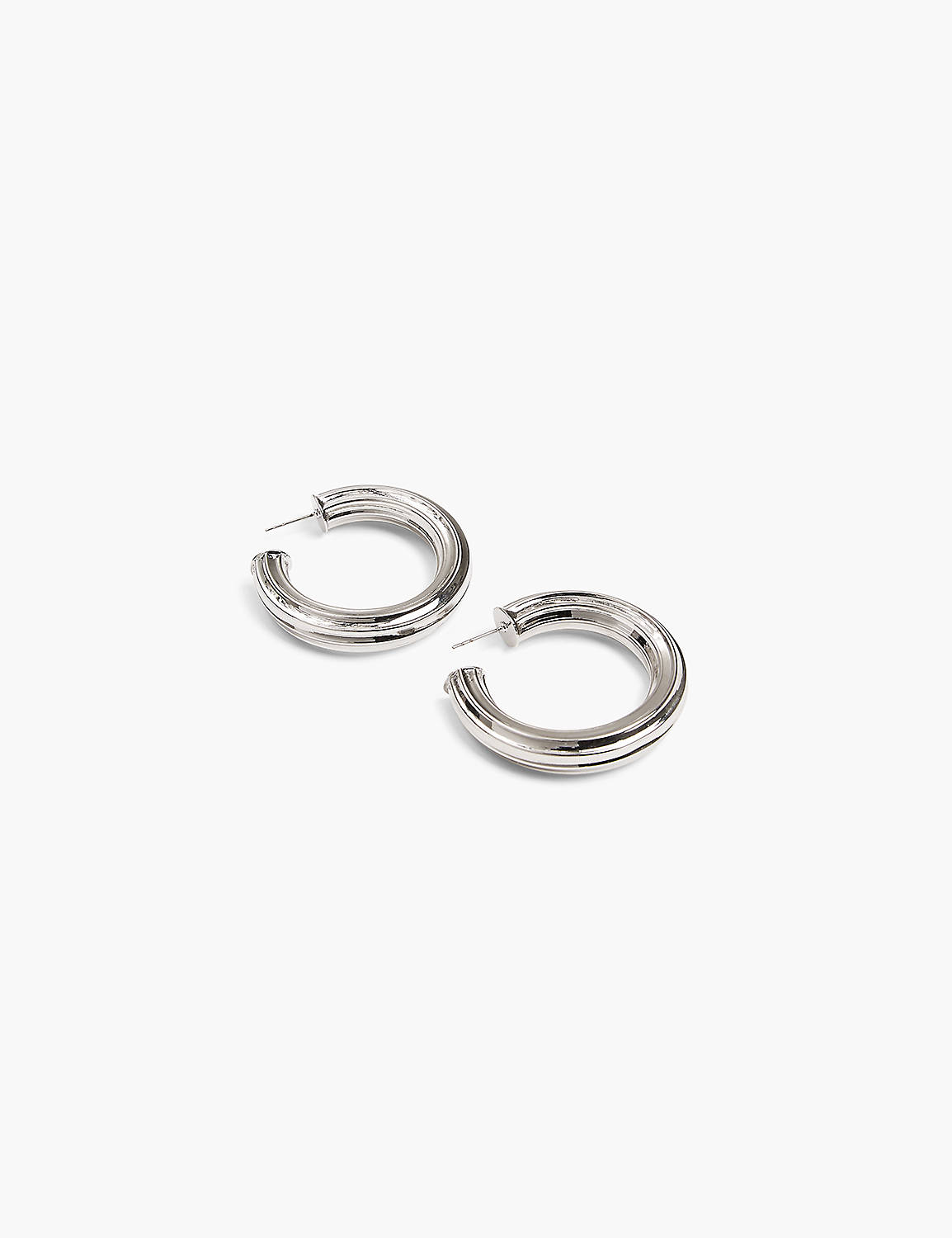Thick Metal Hoop Earrings Product Image 1