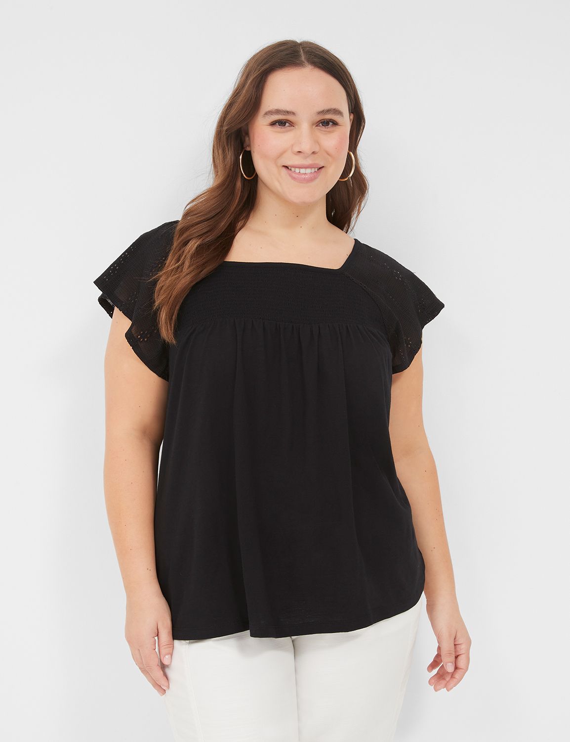 Casual Relaxed Flutter Crochet Slee Product Image 1