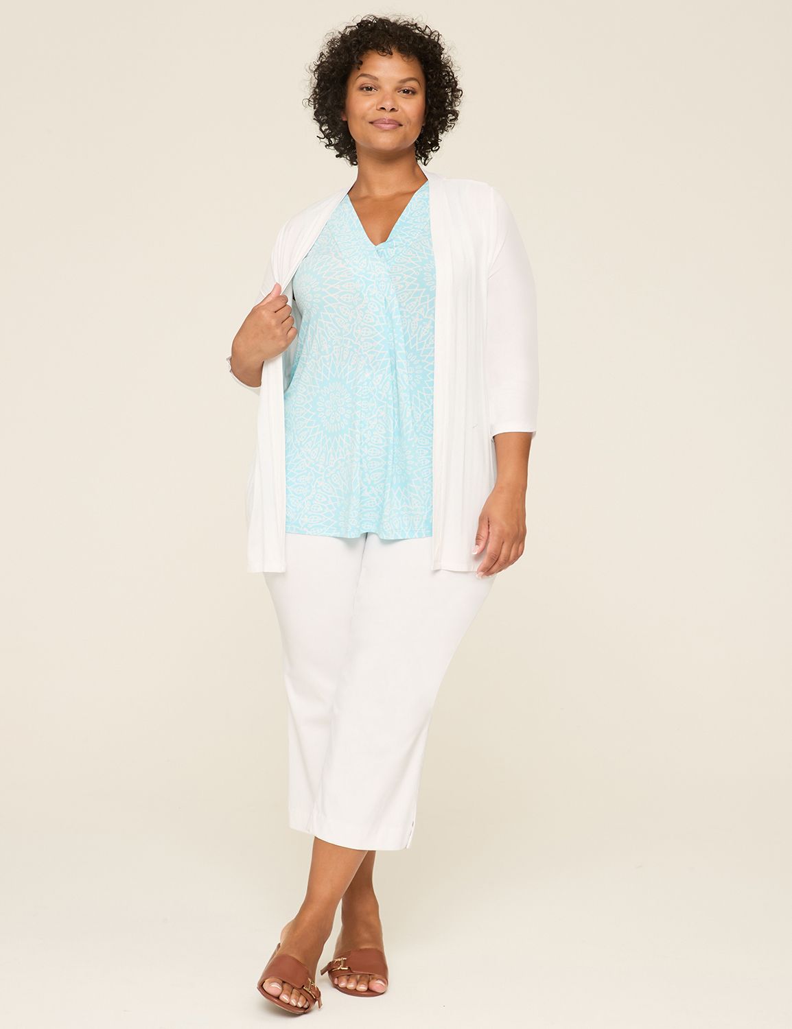 Sleeveless VNeck Matte Jersey Pleat Product Image 3