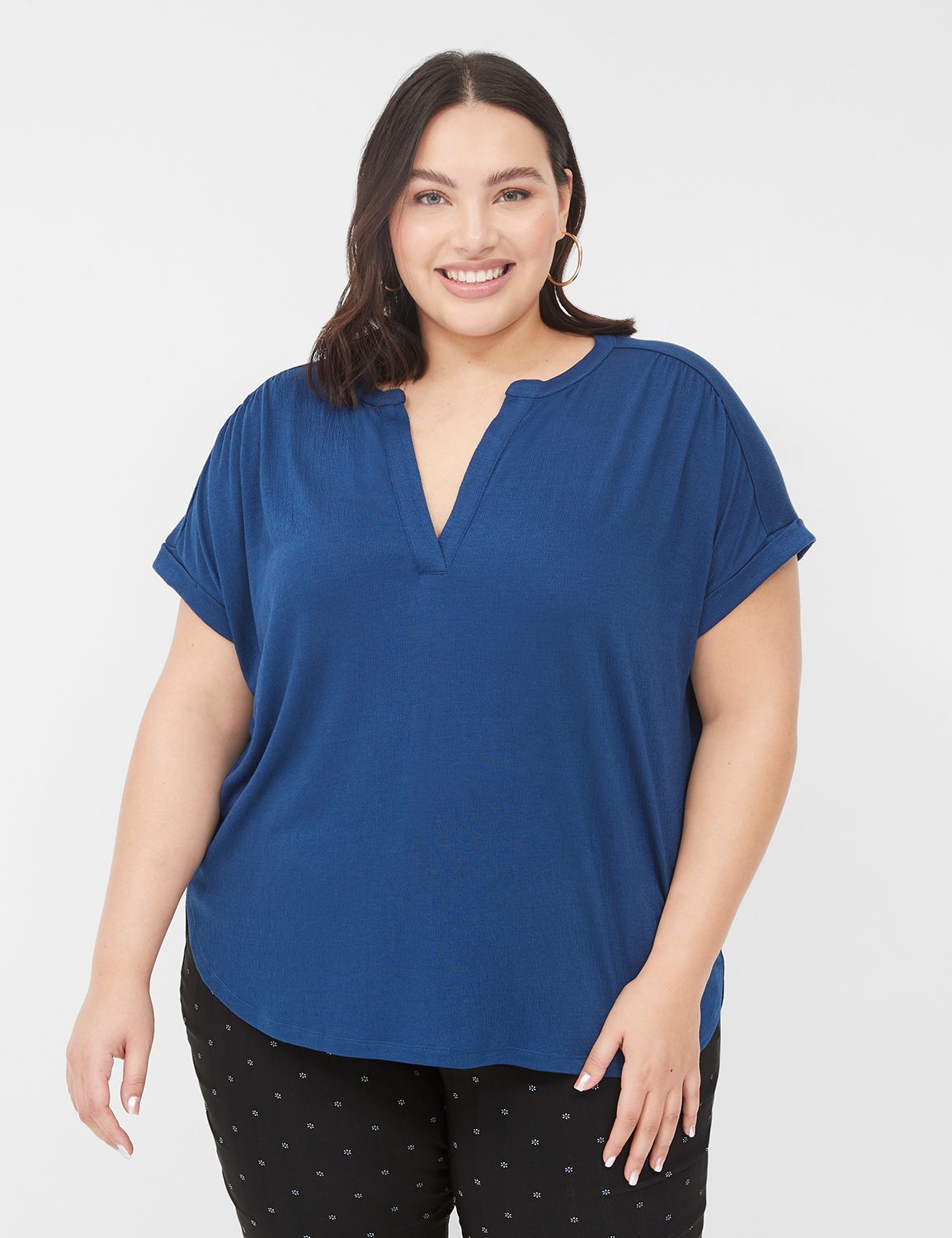 Casual Relaxed Short Sleeve Dolman Product Image 1