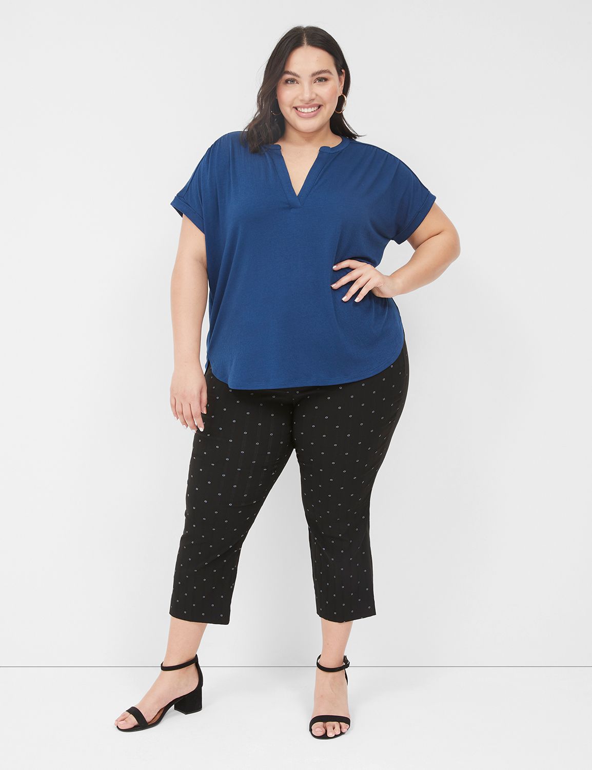 Casual Relaxed Short Sleeve Dolman Product Image 3