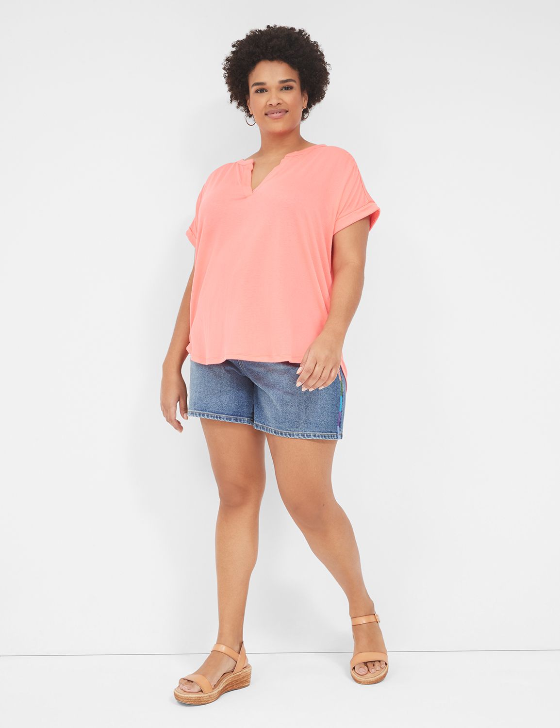 Casual Relaxed Short Sleeve Dolman Product Image 3