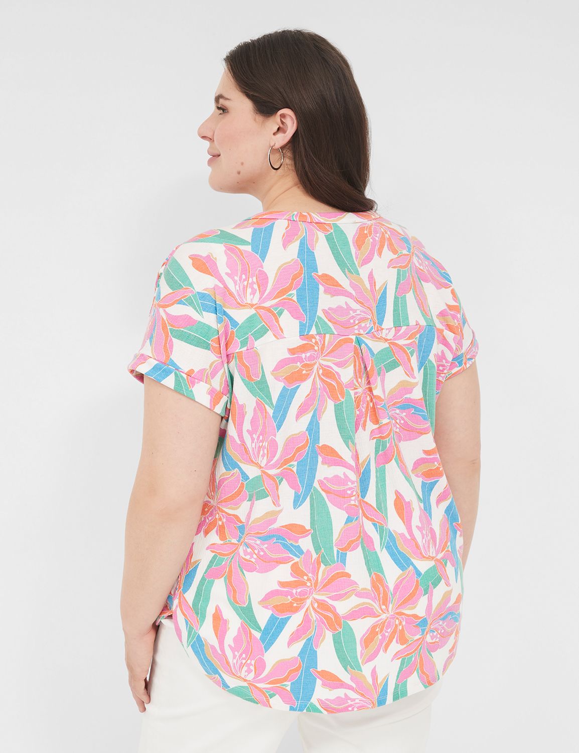 Casual Relaxed Short Sleeve Dolman Product Image 2