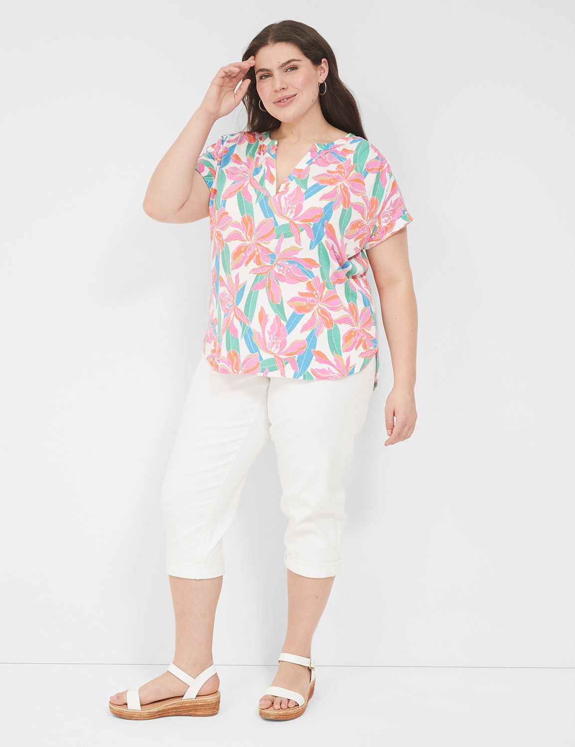 Casual Relaxed Short Sleeve Dolman Product Image 3