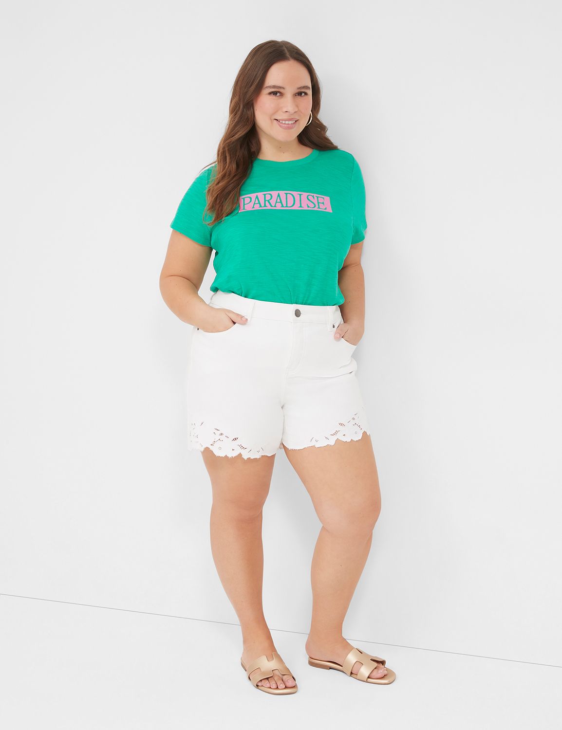 Lucky Brand Women's Short Sleeve Crew Neck The Band Classic Tee - Casual Graphic T-Shirt