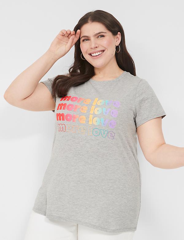 Pride Embroidered More Love Graphic Tee