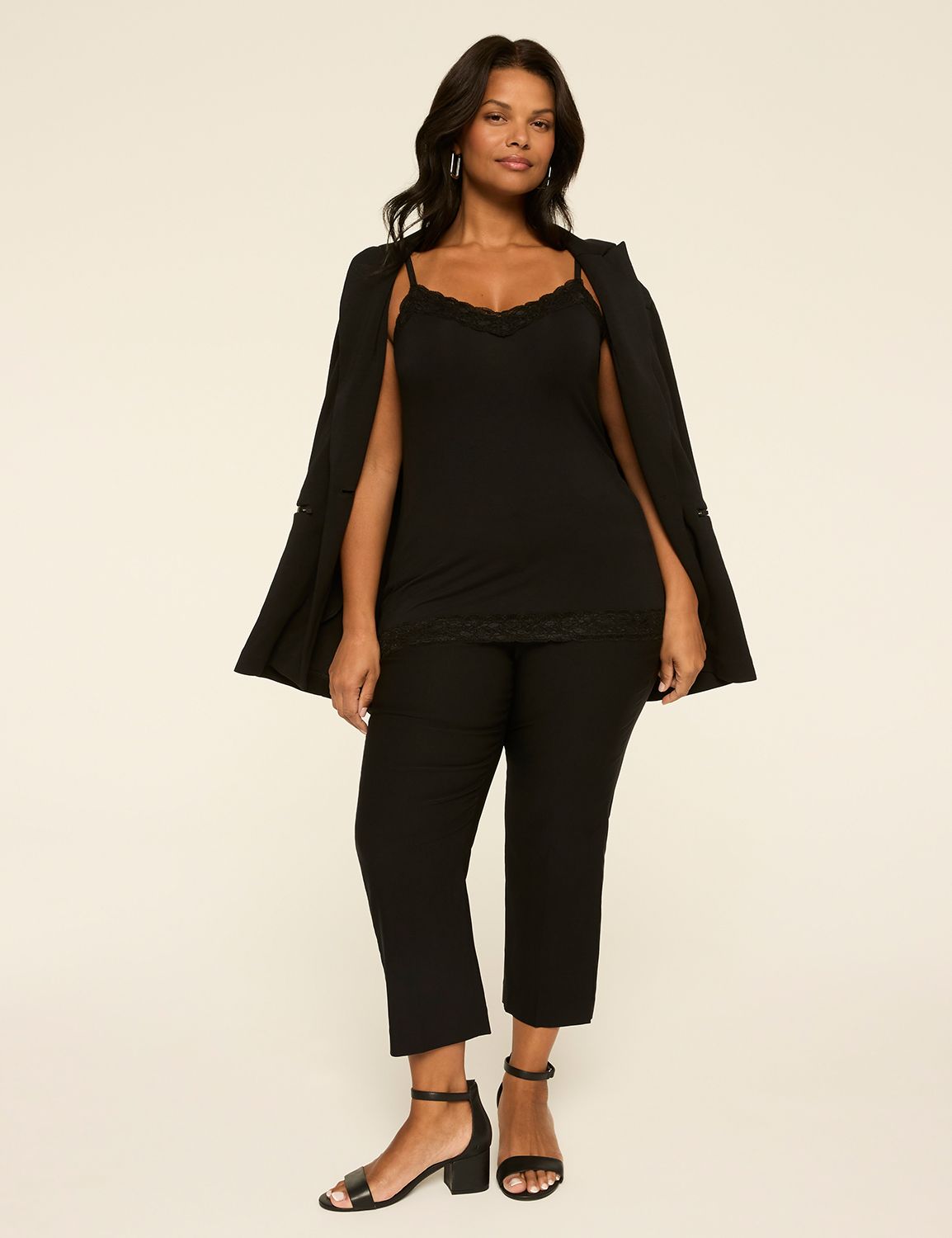 【限定値下げ・新品】andwang Cross lace tanktop 黒 Casta Ribbed Modal Lace-Trim Tank Top in Black | Oh Polly