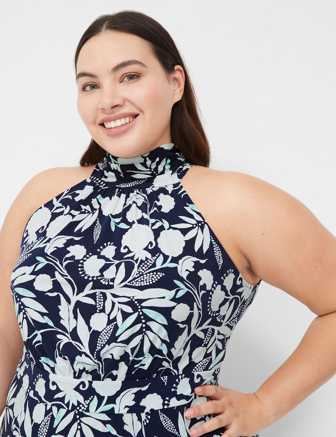 Elegant Fitted Cross Halter Tie Neck Dress | ChicGrl